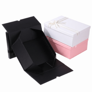ZDH-005 foldable bow ribbon top and bottom cover hard box