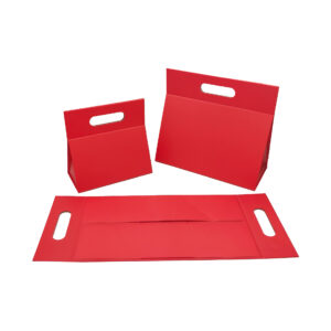 ZDH-008 Red triangular one-piece folding box handbag